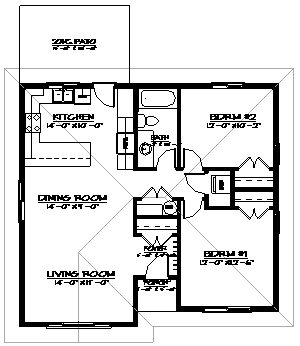 Carriage Home – 967 Sq.Ft.
