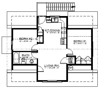 Carriage Home – 663 Sq.Ft.